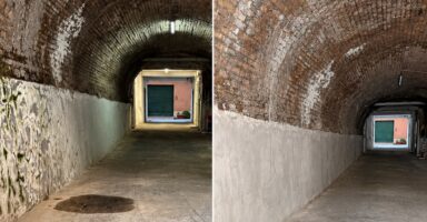 Iniezioni di resina idroespansiva in un sottopassaggio (3)